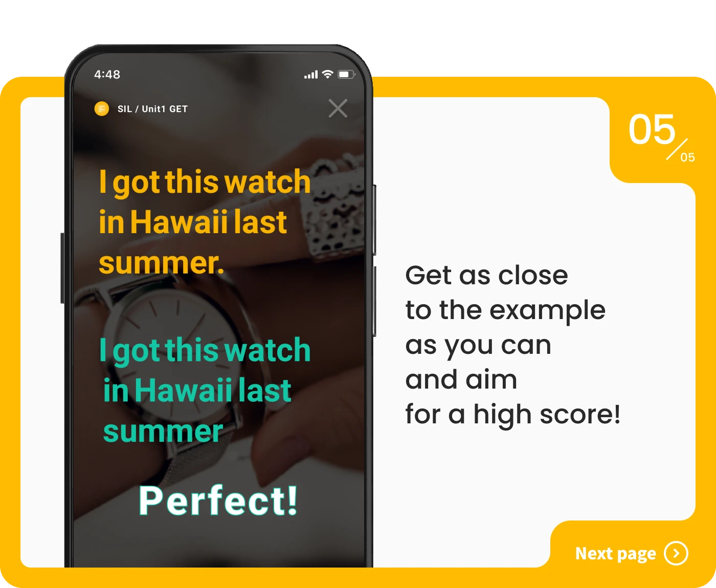 Get as close to the example as you can and aim for a high score!